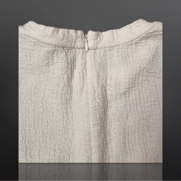 Michael Kors Dress Women White Sheath Flounce Hem Short Sleeve Stretch, size XS - Picture 7 of 8